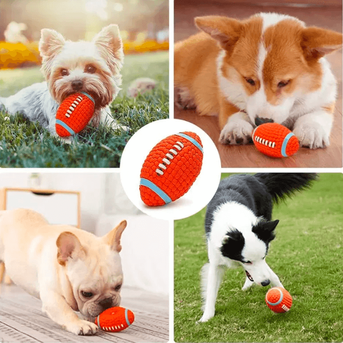 Brinquedo para Cachorro Bola de Futebol Americano com Barulho