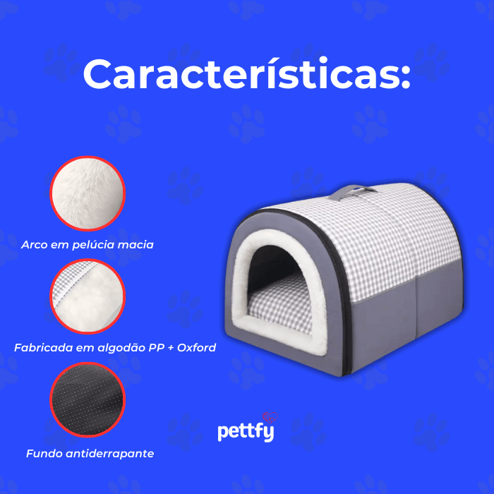 Cama Pet e Casinha Dobrável