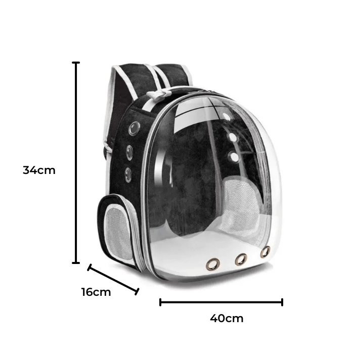 Mochila para Pets Filhotes e Pequenos Capsula Transparente