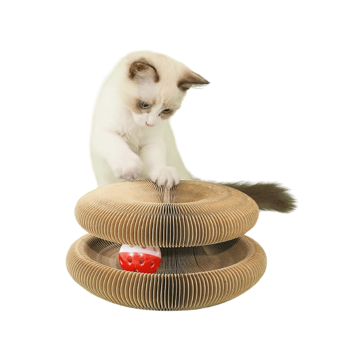 Brinquedo para Gatos Arranhador Dobrável com Bolinha