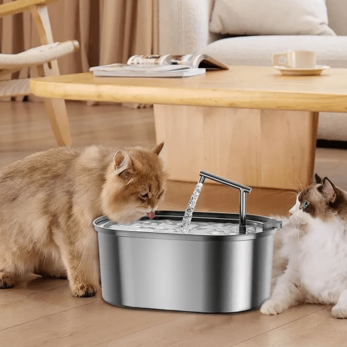 Fonte de Água para Gatos Automática 3.2L em Aço Inoxidável