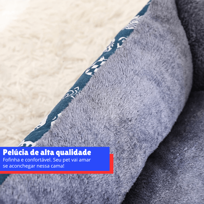 Cama Pet Pelúcia Estampada