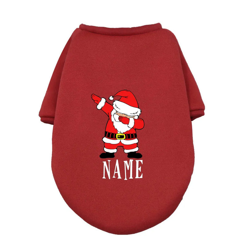 Roupinha De Natal Para Pet Moletom Customizável Com Nome